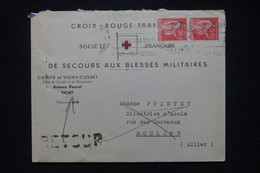 FRANCE - Enveloppe De La Croix Rouge De Vichy Pour Moulins En 1940 Et Retour - L 109818 - Rode Kruis