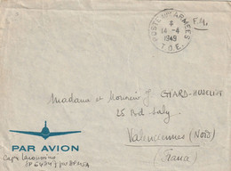 Lettre Poste Aux Armée TOE  Avec Croix De Lorraine  Dans Bloc Dateur 1949. Guerre Indochine - Guerre D'Indochine / Viêt-Nam