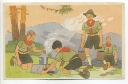 CPA Scoutisme Comité Colonies De Vacances - Scouts Enfants Feu De Camp - 1937 N°5 Georges Lang - Pfadfinder-Bewegung