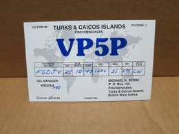 TURKS & CAICOS ISLANDS  Carte Radio Amateur - Turques-et-Caïques (Iles)