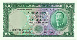 Mozambique - 100 Escudos - 27.03.1961 - P 109b - AUnc. - 8 Digits - Sign Varieties - AIRES DE ORNELAS - PORTUGAL - Mozambique