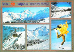 ► CPSM  Les 2 Alpes Patinage Artistique 1980 - Pattinaggio Artistico