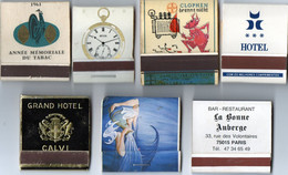 7 Pochettes D'allumettes Publicitaires  + 2 Pochettes Abimées , Offertes - Matchboxes