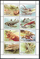 BOURIATIE BURIATIA 1998, VIE MARINE, POISSONS / FISHES, 8 Valeurs En Feuillet, Neufs / Mint. R1447 - Etichette Di Fantasia