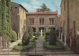 CARTOLINA  IMOLA,EMILIA ROMAGNA,GIARDINO FRANCESCO ALBERGHETTI-BIBLIOTECA COMUNALE,MEMORIA,RELIGIONE,VIAGGIATA - Imola