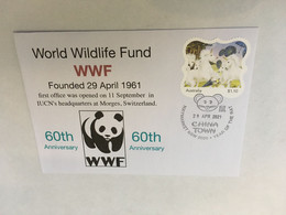(1 B 12) 60th Anniversary Of WWF Foundation - With Animalia Unicorn Stamp - Used Stamps