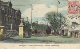 1906- C P A De Shanghai ( French Concession )affr. Mouchon 10 C CHINE Oblit. Bureau Français De Shanghai Pothion  F - Covers & Documents