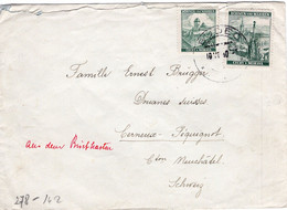 49674 - Deutsches Reich / B&M - 1940 - 2K MiF A. Bf. V. BUDEC I.d. Schweiz, M. Dt. Zensur & Hs. "Aus Dem Briefkasten" - Lettres & Documents