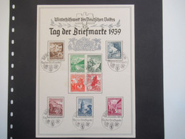 3.Reich Sonderblatt Winterhilfswerk Des Deutschen Volkes Ostmarklandschaften Tag Der Briefmarke 1939 SST Berlin O 16 - Cartas