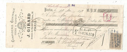 Lettre De Change , Mandat , PARIS, 1894, Confiserie , Usine à Vapeur, J. GIRARD, Timbrée, 2 Scans,frais Fr 1.75 E - Cambiali