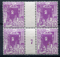 Algérie       38 **  Bloc De 4, Millésime 7 - Unused Stamps