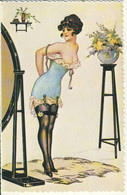 Femme En Petite Tenue Style Illust. Xavier Sager Photo Glacé Format Cpa - 1900-1949