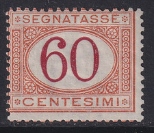 Regno D'Italia 1890 60 C. Arancio E Carminio Sass. 26 MNH** Firmato Cv 360 - Postage Due