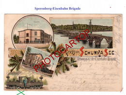 Gruss Von SCHUMKA SEE-Sperenberg-Eisenbahn Brigade-Lokomotive-Militaria-Deutschland- - Eisenbahnen