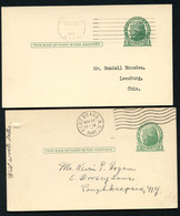 UX27 UPSS S37E 2 Postal Cards Used Nebraska + North Carolina 1941-51 - 1921-40