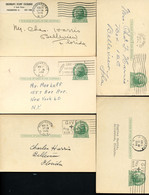 UX27 UPSS S37E 5 Postal Cards Used New York NY 1944-50 - 1921-40