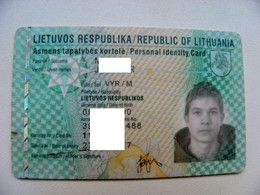 ID Plastic Card Lithuania 2007 - Historical Documents