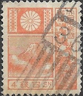 JAPAN 1922 Mt. Fuji And Sika Deer - 4s - Orange FU - Oblitérés