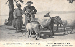 CARTE PUBLICITAIRE CHOCOLAT KLAUS Au Bord Du Léman Série Alpestre Chèvres - ( ͡◕ ͜ʖ ͡◕) ♦ - Non Classés
