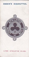 Club Badges 1915 - 23 Lynn Athletics Club  - Ogdens Cigarette Card - Original Antique - Ogden's