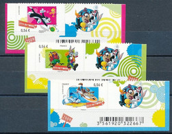 France 2009 - 271-272-273 Timbres Adhésifs Looney Tunes Avec Vignette Provenant Des Feuillets - Neuf - Unused Stamps