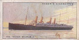 The Blue Riband Of The Atlantic 1929  - 44 Kaiser Wilhelm II - Ogden's  Cigarette Card - Original - Ships - Ogden's