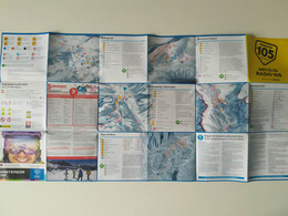 Alt1203 Monterosa Ski Area Map Skirama Sci Skilift Cablecar Charlift Funivia Antagnod Alpe Mera Brusson Champorcher - Invierno