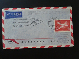 Lettre Premier Vol First Flight Cover Wien --> Dusseldorf AUA Austrian Airlines 1959 Ref 102245 - Premiers Vols