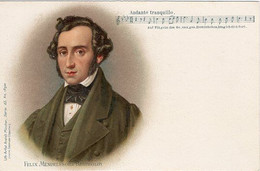 49849 - Deutsches Reich - Ca. 1910 - Color-Ansichtskarte Felix Mendelssohn Bartholdy, Ungebraucht - Music