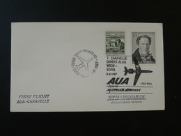 Lettre Premier Vol First Flight Cover Wien --> Sofia Bulgaria Caravelle AUA Austrian Airlines 1967 Ref 102300 - Primi Voli