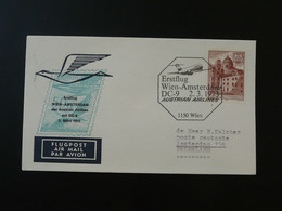 Lettre Premier Vol First Flight Cover Wien --> Amsterdam DC9 Austrian Airlines AUA 1973 Ref 102314 - Eerste Vluchten