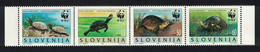 WWF European Pond Tortoise Strip Of 4v Slovenia 1996 MNH SG#279-282 MI#131-134 SC#247 A-d - Turtles