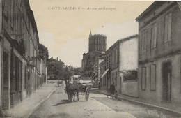 CPA   CASTELSARRASIN Avenue De Gascogne - Attelage  -  Animée  -  Bon état. - Castelsarrasin