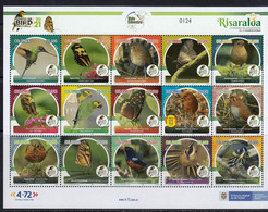 Colombia 2021 Fauna Risaralda Bird Festival  Birds Butterflies Minisheet MNH - Papillons