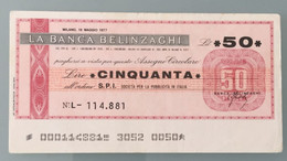 1977 - Miniassegni - Banca Belinzaghi - S.P.I. - [10] Checks And Mini-checks