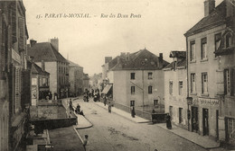 Paray Le Monial * La Rue Des Deux Ponts * Hôtel Du Lion D'or BOURDON * Cachet Corps D'armée , Train Sanitaire N°1 - Paray Le Monial