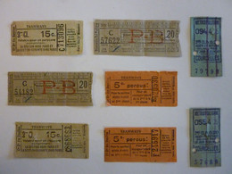 Tickets Metro Et Tramways, Paris 1914 - Europe