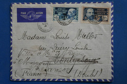 AF3 AEF  BELLE LETTRE  1938 OUBANGUI  A BESANCON REDISTRIB. VILLA MON REVE   FRANCE +++  +AFFRANCH PLAISANT - Lettres & Documents