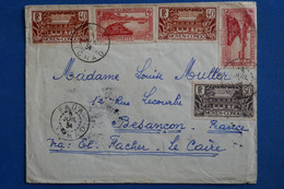 AF3 AOF SENEGAL  BELLE LETTRE   1934 PETIT BUREAU FADA VIA EL FACHER CAIRO    A  BESANCON  FRANCE ++ AFFRANCH PLAISANT - Briefe U. Dokumente