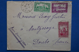 AF3 ALGERIE    BELLE LETTRE   1937 ORAN    A BESANCON  FRANCE + UN COMPTE !++ AFFRANCH INTERESSANT - Cartas & Documentos