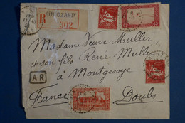 AF3 ALGERIE    BELLE LETTRE RECOM   1938 PETIT BUREAU AIN OZARIT   A MONTGESOYE FRANCE +  ++ AFFRANCH INTERESSANT - Lettres & Documents
