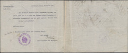 Guerre 14-18 - Document : Attestation De Bonne Conduite Daté De Anvers (1/12/14) + Cachet "Der Kommandant Van Antwerpen" - Esercito Tedesco