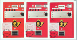 68623 - BELGIUM - Postal History - Set Of 3 MAXIMUM CARDS, FRAMA LABELS - 1984 - 1981-1990