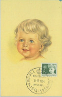 68619 - BELGIUM - Postal History - MAXIMUM CARD - 1954, Children, Medicine, Tuberculosis - 1981-1990