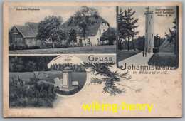 Trippstadt Johanniskreuz - S/w Litho Gruss Aus Johanniskreuz Im Pfälzerwald 1 Kurhaus Braband Ludwigsturm Johannis Kreuz - Other & Unclassified