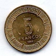 GUINEA EQUATORIAL, 5 Francos, Aluminum-Bronze, Year 1985, KM #62 - Guinée Equatoriale