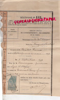 87- CHATEAUPONSAC -MAGNAC LAVAL- RECEPISSE SUCCESSION PIERRE MALLET -CANIVINQ PROVISEUR AU LYCEE D' ALGER- 1899 - Historical Documents