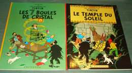 TINTIN : Les Sept Boules ... + Le Temple Du Soleil /Hergé - Rééd. Années 80 - Tintin