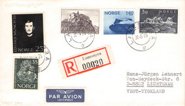 NORWAY - REGISTERED MAIL 1975  Lanesøyra > LICHTENAU/DE / QC204 - Storia Postale