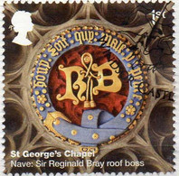GREAT BRITAIN 2016 Windsor Castle. 1st Class NVI St. George's Chapel Sir Reginald Bray Roof Boss - Used Stamps
